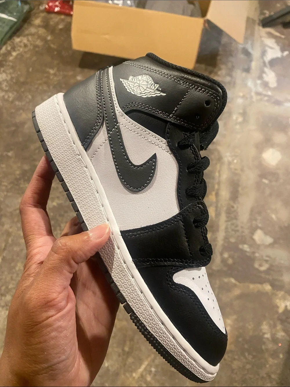 Jordan Kids High-Top Sneakers Black and White